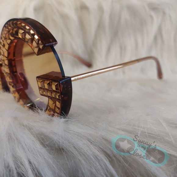 D&G Crystal Logo Sunglasses😎 DG6121 BEAUTIFUL 💎 - Picture 4 of 7